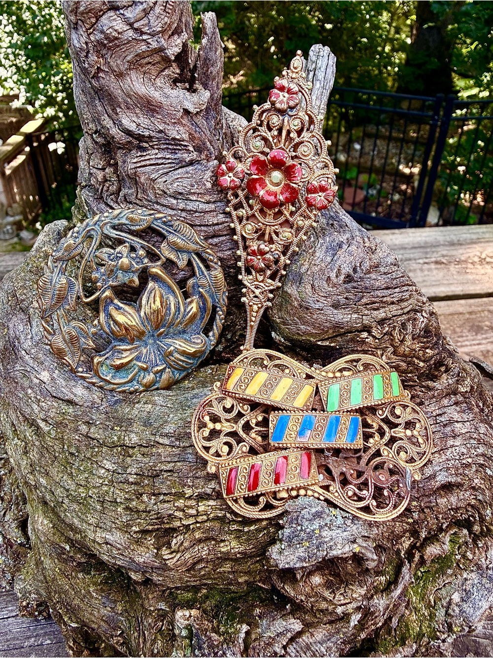 Art Deco Brass Pins